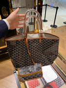 Goyard/戈雅女包经典Y字logo印花中号购物袋子母包单肩手提托特包