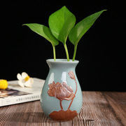 水培小花瓶陶瓷花器创意，绿萝水养植物花盆摆件，客厅插花瓶家居饰品