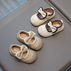春秋季女宝宝鞋子0一1-2岁小童公主防滑软底婴儿，小皮鞋女童学步鞋