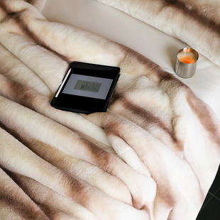 1400g~超高克重仿水貂绒毛毯单人盖毯加厚保暖毯子沙发午睡毯轻奢