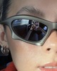异性蝙蝠形状墨镜欧美时尚街拍凹造型防紫外线，y2k炫酷男女高级感