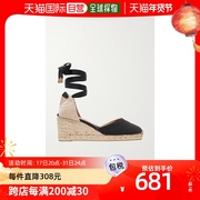 香港直邮潮奢castaÑer女士，carina60帆布坡跟麻底鞋