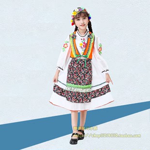 六一儿童乌克兰演出服克罗地亚罗马尼亚布丹西班牙舞蹈表演服装男