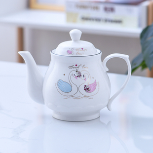 陶瓷茶壶单壶家用耐热凉开水壶大容量客厅冷水壶带过滤复古茶水壶