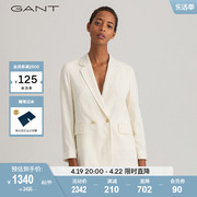 GANT甘特女士休闲复古双扣通勤美式外套西服4770135