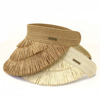 春夏草帽女小众设计款空顶帽，户外太阳帽沙滩，帽显脸小遮阳帽子