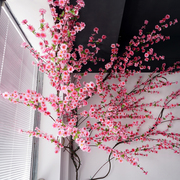 曼树装饰叶藤樱花室内客厅吊顶水果紫藤花树枝仿真桃花树婚庆藤条