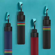 广告伞定制logo创意全自动雨伞，晴雨两用可印字黑色伞