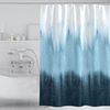 揽梦浴室防水浴帘涤纶布料蓝色渐变加厚防霉磁性，免打孔伸缩杆隔断