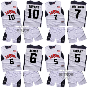 13美国队篮球服套装梦十篮球衣，训练服比赛服空板定制成人儿童