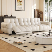 DDC意式极简电动多功能可调节真皮沙发简约现代客厅直排皮艺沙发