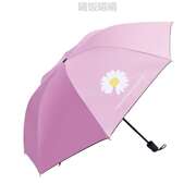 伞羽毛烫金伞防晒女晴雨，防遮阳伞黑胶，折叠两用清新紫外线男雨伞小