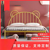 kz铁艺床1.8米高档铁架床双人铁床1.5米家用复式二楼床1.2m出租屋