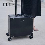 17寸铝框拉杆箱迷你登机箱女商务小行李箱男万向轮密码旅行箱轻便