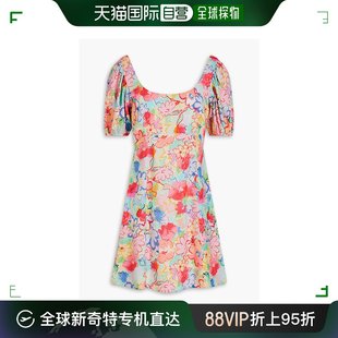 香港直邮潮奢 RIXO 女士 印花帆布迷你连衣裙 010018494230256600