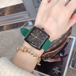Mishali硅胶方形手表简约气质时尚大表盘女表潮流ins小众设计