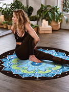 梵茂天然橡胶圆形瑜伽垫防滑专业健身瑜珈地毯，打坐冥想垫禅修垫子