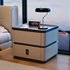 实木床头柜简约现代家用卧室意式极简床头，收纳柜轻奢高级感床边柜