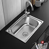 不锈钢水槽304洗菜盆单槽加厚厨房洗碗槽洗菜池，水池大小单槽38x33