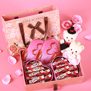 德芙巧克力礼盒装送女友，闺蜜心形糖果零食铁盒生日，520情人节礼物