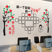 公司办公室团队布置标语贴纸企业文化墙壁幼儿园教室装饰照片墙贴