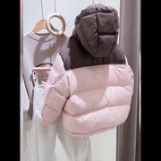 秋冬季2024今年流行的韩系夹棉棉袄粉色棉衣棉服厚外套女