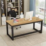 简易电脑桌台式家用钢木书桌卧室写字台双人桌简约现代加固办公桌