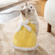 猫衣服冬天成猫幼猫保暖两脚可牵引绳背心裙子秋冬季宠物两脚服饰