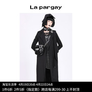 Lapargay纳帕佳2024春季马甲无袖西装外套中长款不规则马夹女