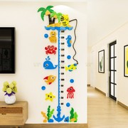 身高墙贴3d立体卡通维尼熊贴纸儿童房墙面装饰宝宝测量身高尺自粘