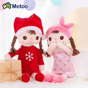 metoo咪兔安吉拉圣诞娃娃公仔，儿童毛绒玩具，圣诞节礼物玩偶