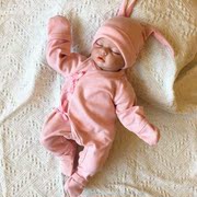 婴儿衣服新生儿连体衣，秋冬款宝宝和尚，服蝴蝶衣兔年纯棉包手哈衣厚