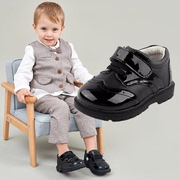 男童黑色皮鞋软底1英伦风3周岁宝宝演出鞋春秋儿童单鞋牛皮礼服鞋