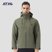 ATXG军绿色运动外套男冬季户外徒步登山服透气防风防水硬壳冲锋衣