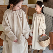女童针织套装春装洋气开衫，外套中大童，气质韩版高级感背心裙两件套