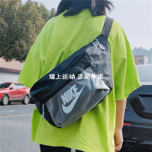 Nike耐克男女单肩包挎包格纹运动背包拎包多功能包胸包CV1411