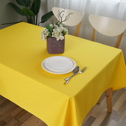 淡黄色纯棉餐桌布加厚桌布，茶几盖布可时尚台布纯色布艺