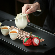 茶宠物摆件变色荔枝可养禅意，茶盘小泡茶茶桌装饰茶具茶台茶道文化