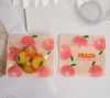 可爱粉色小桃子密封袋糖果零食包装袋儿童节糖果礼物自封袋袋