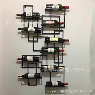 简约酒柜壁挂式铁艺壁挂葡萄，酒架欧式挂墙多瓶红酒瓶架创意红酒架