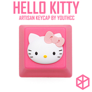 YouthCC凯蒂猫hello kitty粉色可爱树脂个性键帽机械键盘esc