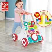 hape婴儿学步手推车防侧翻，宝宝儿童玩具，多功能学走路木制扶站助步