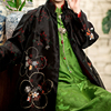 jcl1145品质堪比绣花蕾丝欧根纱，新中式复古风衣，中长外套春夏