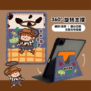 牛仔女孩适用于ipadpro保护壳10.9寸卡通air45平板壳2022旋转360度mini4苹果ipad89防摔保护套笔槽air2