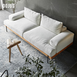 DOJUS北欧布艺沙发客厅现代简约沙发组合实木大小户型三人位沙发