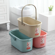 家用平板拖把桶海绵胶棉，拖把清洗桶，长方形手提塑料带轮水桶洗车桶