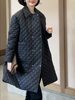 黑色羽绒棉服女2023年冬季高级感棉袄中长款棉衣加厚外套
