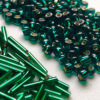 灌银深绿色米珠系列 管珠 角珠 散珠手工diy饰品手缝服装辅料材料