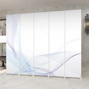 纯色白色屏风隔断墙折叠移动办公室客厅玄关现代家用遮挡