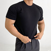 夏季男士短袖t恤修身体恤纯色，纯棉打底衫半袖健身日常净版韩版潮